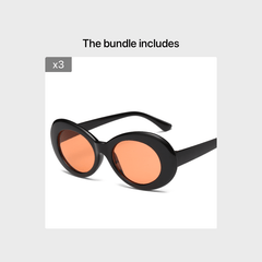 Small Oval Steampunk Sunglasses Women's Y2K Eyewear