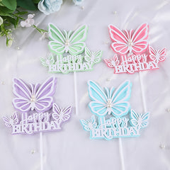 Butterfly Cake Decoration For Girls Happybirthday Butterfly Birthday Cake Insert
