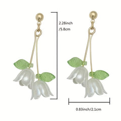 Ethnic Style Lily Of The Valley Pendant Earrings Alloy Jewelry