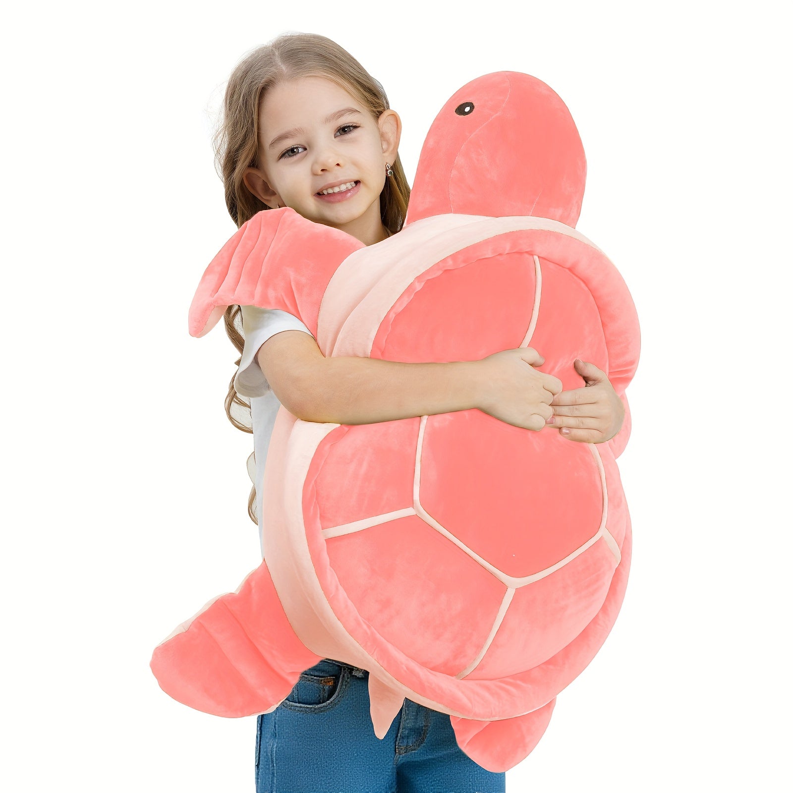 Jumbo Pink Sea Turtle Plush Extra Large Soft Stuffed Animal & Pillow