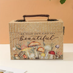 Bamboo Woven Pattern Wooden Storage Box PU Container