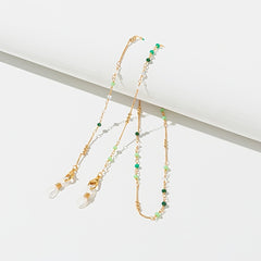 Colorful Crystal Glasses Chain Beaded Mask Chain Alloy Glasses Holder