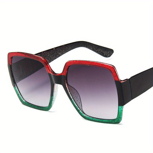 Y2K Glitter Square Sunglasses UV400