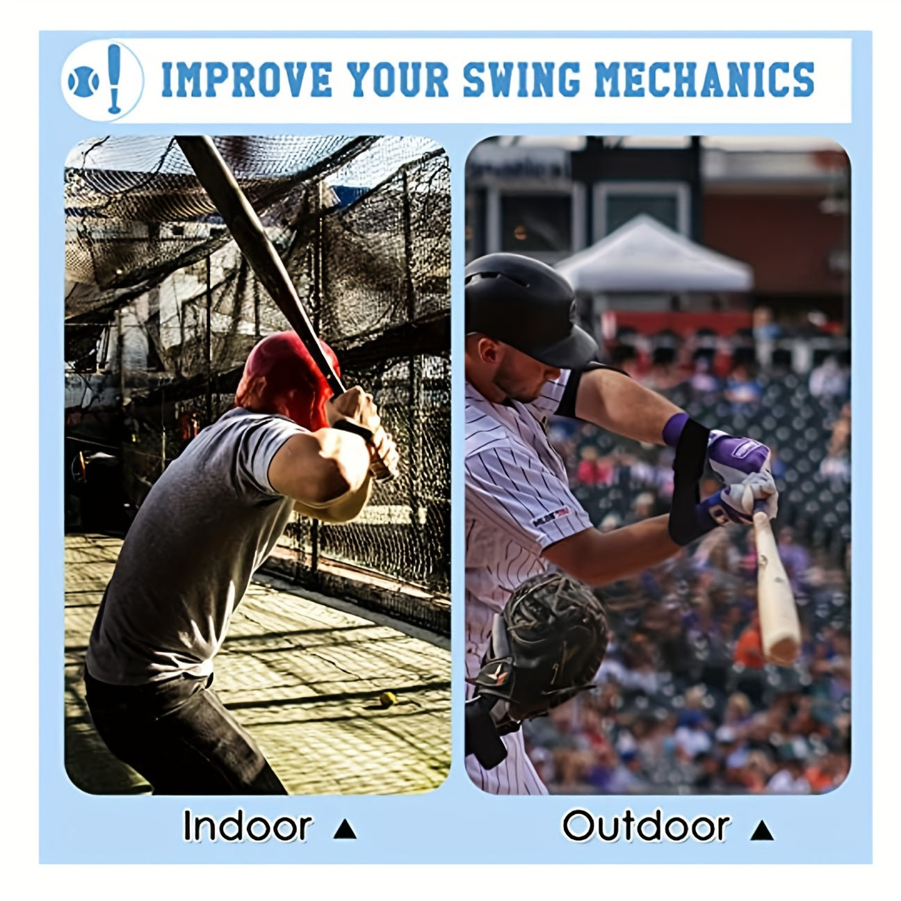 2pcs Baseball Training Fixed Straps Hitting Aids