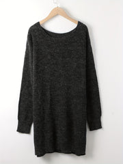  Off Shoulder Solid Sweater Long Sleeve Medium Stretch