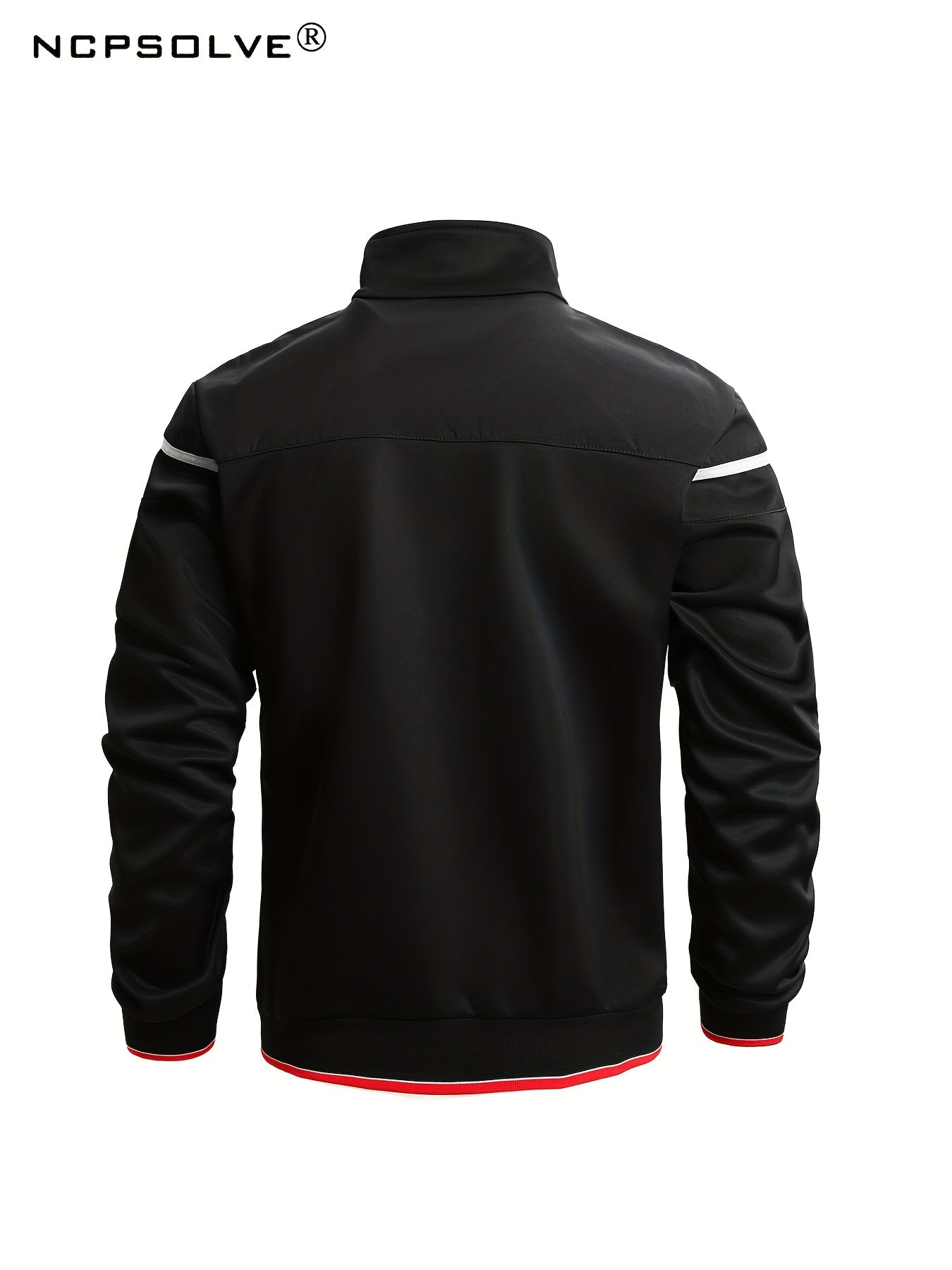 Men's Stand Collar Zip Up Jacket & Stretchable Pants Set