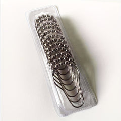 12pcs Stainless Steel Shower Curtain Rings Roller Ball Hooks