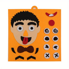 Kids Facial Expressions Puzzles Felt Handcraft Materials