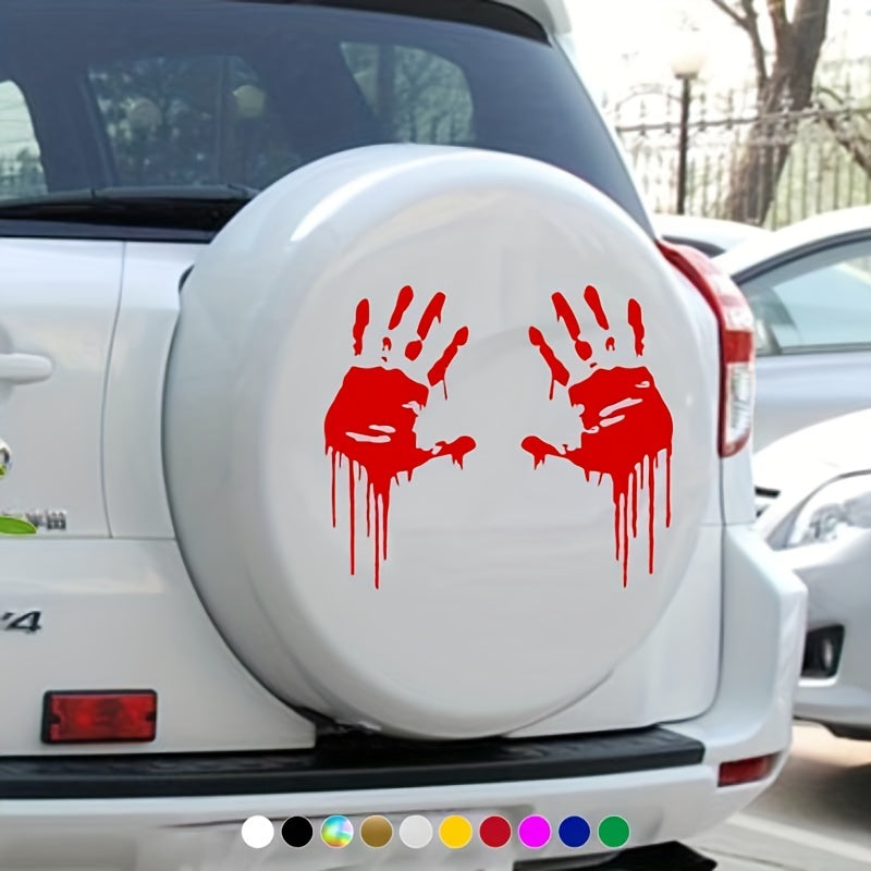 Spooky Zombie Bloody Hands Auto Stickers