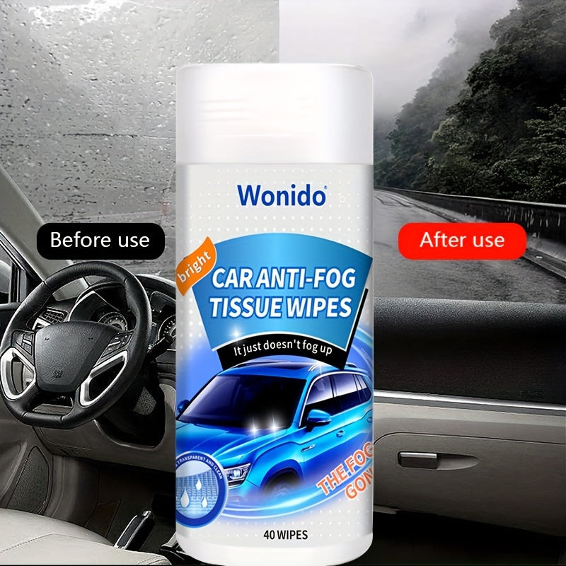 Long Lasting Car Windshield Defogging & Rainproof Wipes