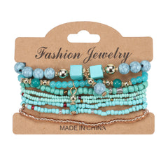 Colorful Bohemian Beaded Bracelet Stackable Hand Jewelry