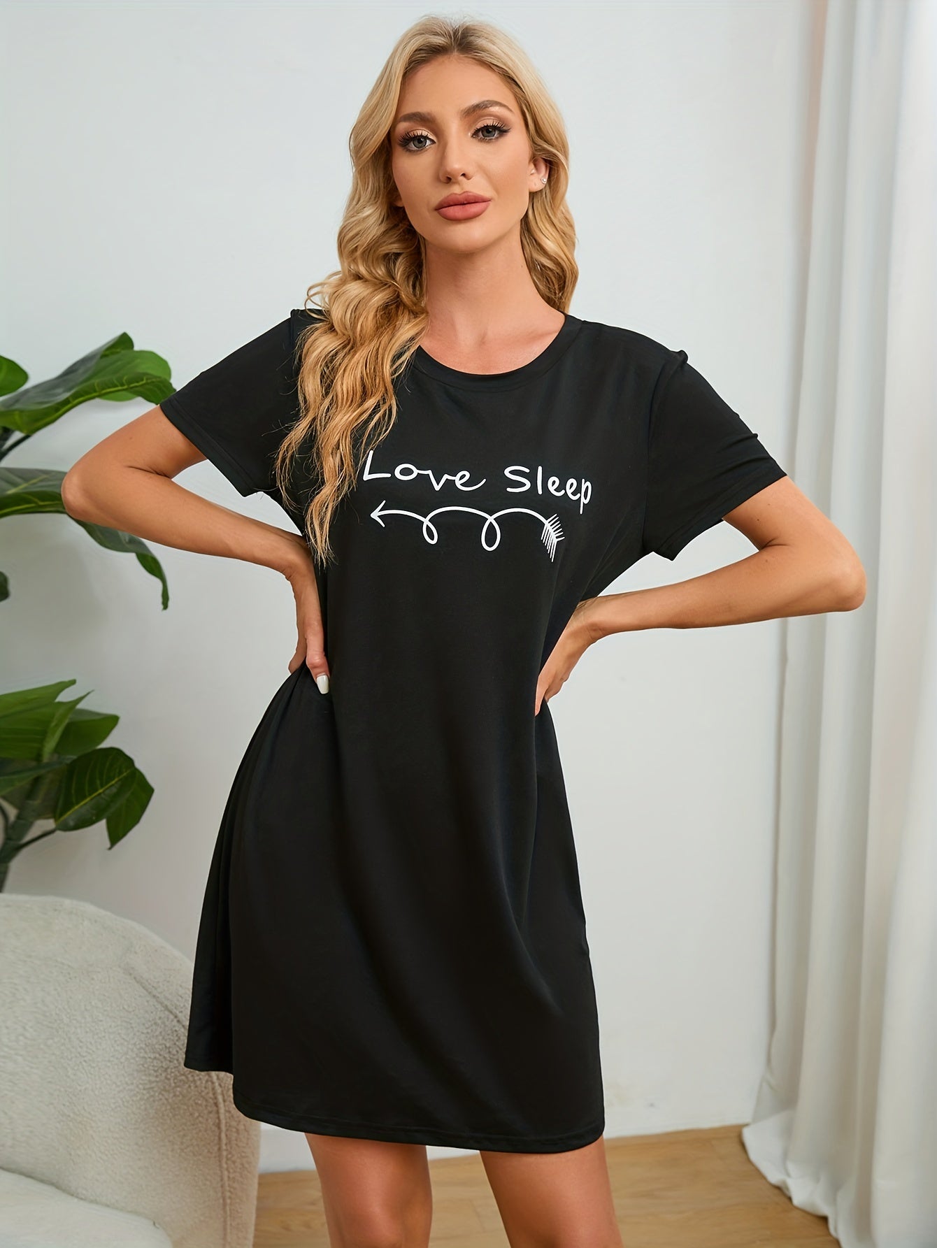 Casual Short Sleeve NightDress Women's Sleepwear