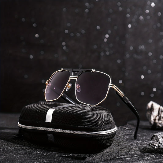 Men's Square Frame Sunglasses Unisex Steampunk UV Protection Glasses