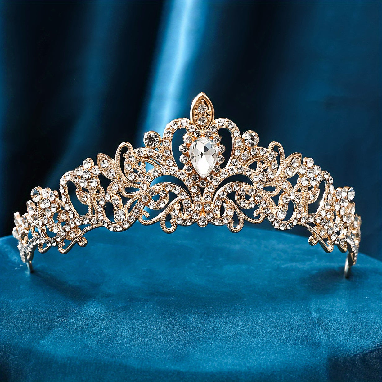 Metal Rhinestone Tiara Hair Accessories for Women