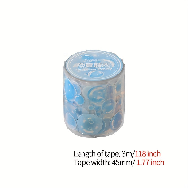 Flash Colorful Love PET Tape DIY Decorating Supplies 3m