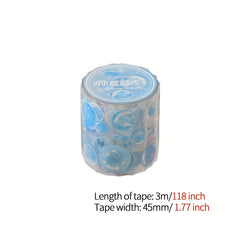 Flash Colorful Love PET Tape DIY Decorating Supplies 3m