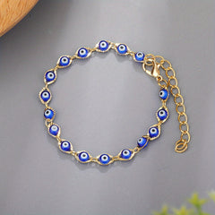 Multicolor Devil's Eye Beads Resin Bracelet