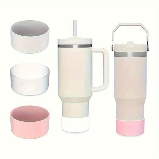2pcs Silicone Cup Base Covers Non-slip Soft Cup Bottom Sleeve Cup Accessories