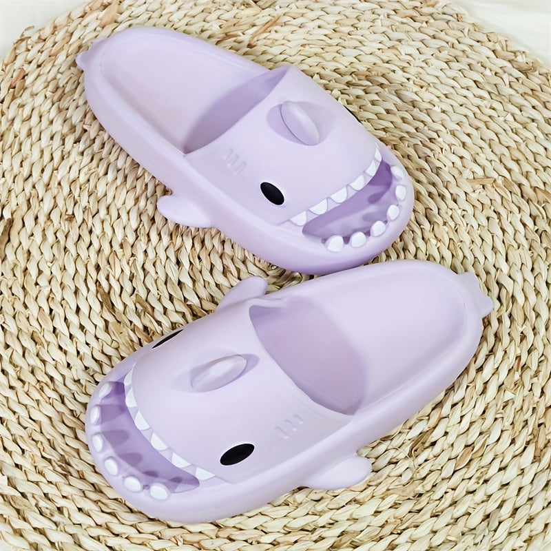 Boy's Shark Slippers Comfy Non Slip Home Shoes For Kids Indoor Activities