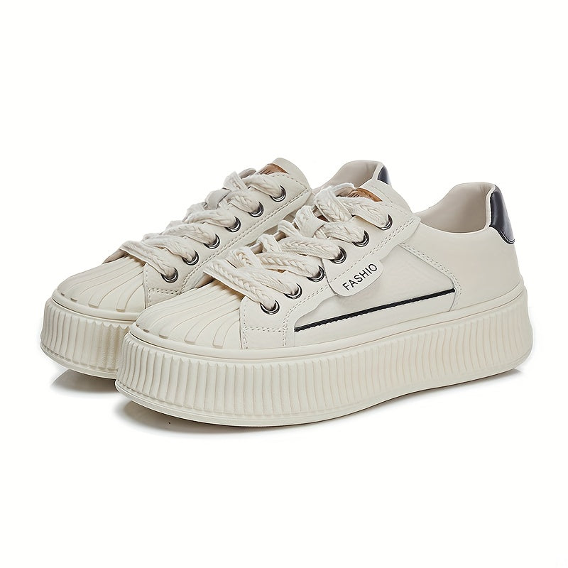 Women's Thick Bottom Skate Shoes Lace Up Sport Shoes