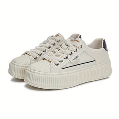 Women's Thick Bottom Skate Shoes Lace Up Sport Shoes