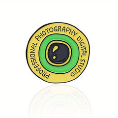 Film Camera Lens Photo Decorative Brooch For Men