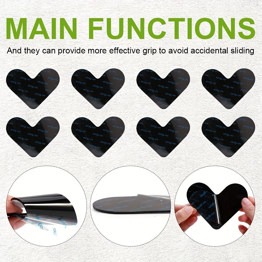 8pcs Non Slip Rug Gripper Pads for Hardwood Floors, Ceramic Tile, Area Carpets