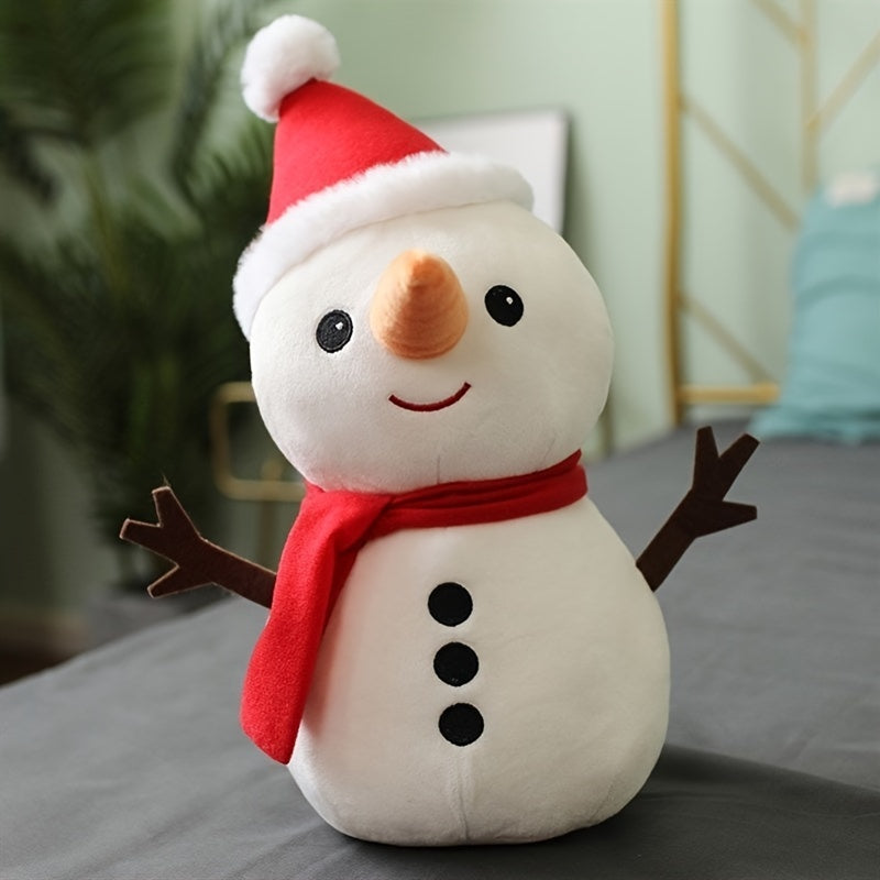 Christmas Santa Elk Snowman Plush Toys Stuffed Doll For Girls