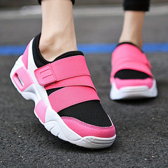 Women's Air Cushion Running Shoes with Hook & Loop Fastener