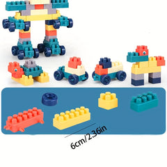 Colorful Stacking Puzzle Bricks for Ages 3 Creative Play & Skills Development