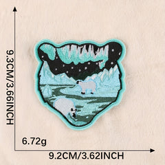 2pcs Boys Hiking Bear DIY Patch Decorative Accessories For Clothes Backpack Hat
