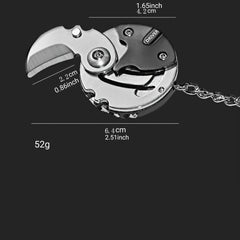 Men's Stainless Steel Keychain with Coin Holder