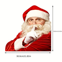Christmas Props Santa Claus Decorative Stickers Holiday Decoration Self adhesive