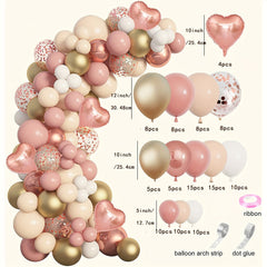 153pcs Boho Blush Balloon Garland Arch Set