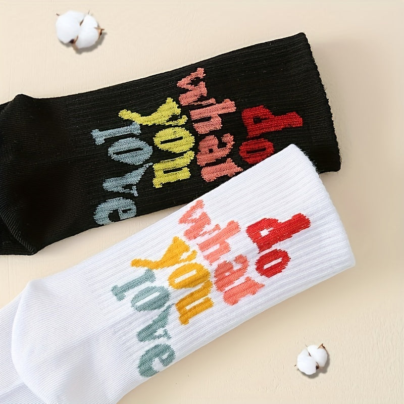 Men's DO WHAT YOU LIKE Crew Socks, Street Style Socks