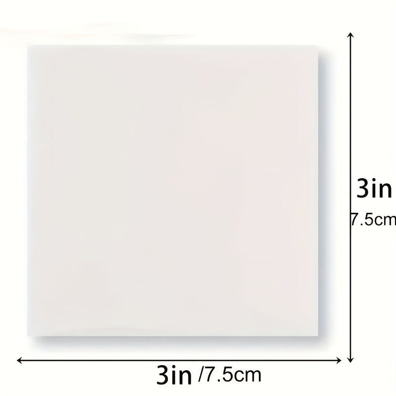 50 Sheets Transparent Waterproof Sticky Notes 7.62x7.62 cm