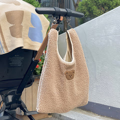 Cartoon Bear Handbag for Baby Stroller Storage