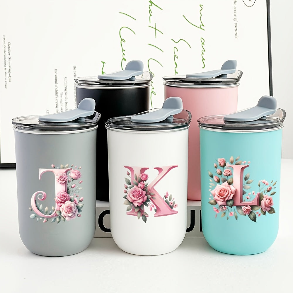 27pcs Pink Floral Alphabet UV Transfer Paper Waterproof Self Adhesive Decals