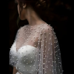 Bridal Cape Sheer Mesh Wedding Accessory Lightweight Breathable