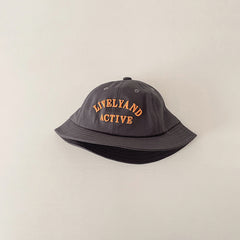 Baby Boys Casual Embroidery Bucket Hat Sun Protection Hat