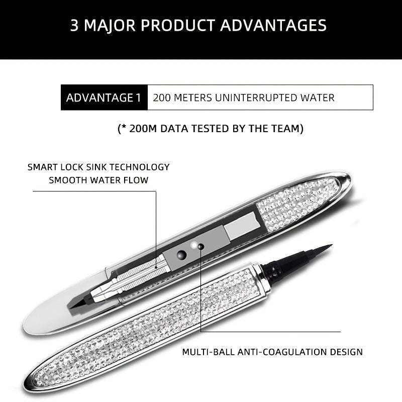 2 in 1 Self-Adhesive Diamond Eyeliner Long-Lasting & Waterproof