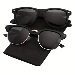 Polarized Sunglasses Semi Rimless Frame Driving Sun Glasses