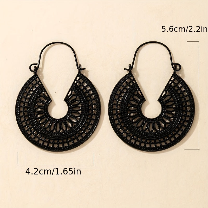 Vintage Hollow Metal Dangle Earrings Women Gift