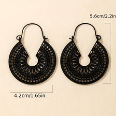 Vintage Hollow Metal Dangle Earrings Women Gift