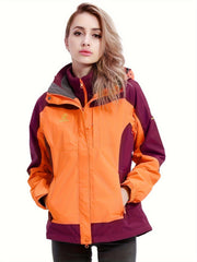 Women's 3-in-1 Winter Ski Hooded Jacket - Waterproof & Windproof
