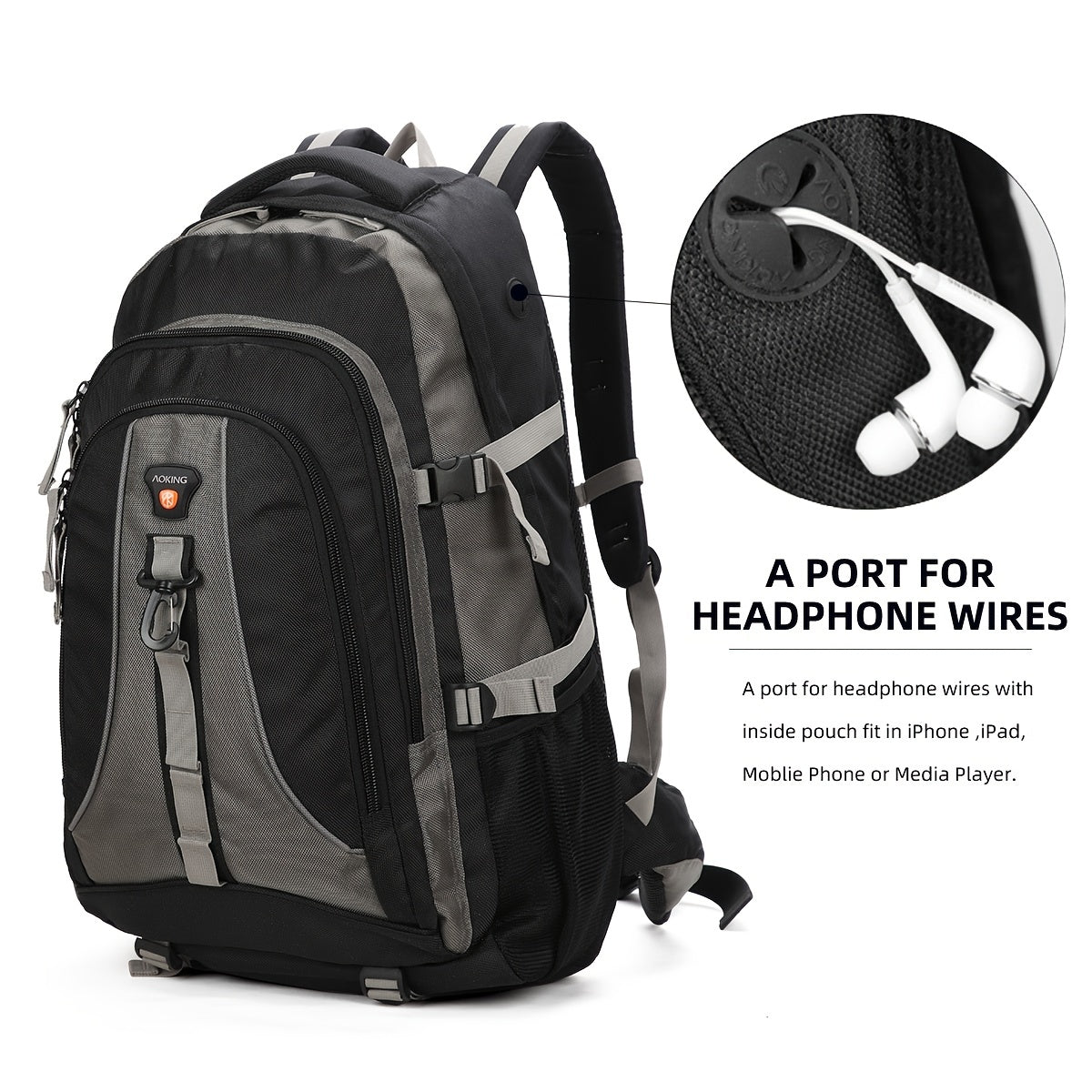 Aoking Large Backpack Laptop Waterproof Mountaineering Bag