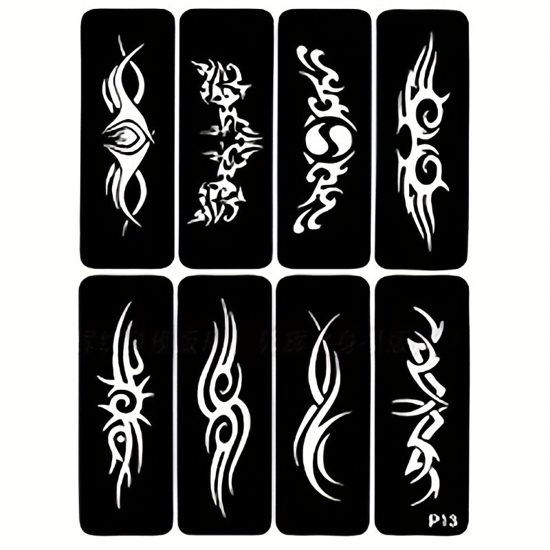 20 Sheets Tattoo Stencil Kit Reusable Airbrush Temporary Tattoos Stencils