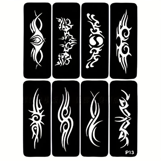 20 Sheets Tattoo Stencil Kit Reusable Airbrush Temporary Tattoos Stencils
