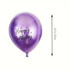Metallic Printed Balloon Set 6 pcs Venue Decoration