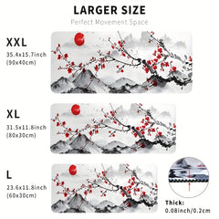 Plum Blossom Ink Painting Large Mouse Pad for Desktop
